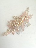 Luxury Bridal Hair Comb with Swarovski Crystals and Pearls - Kiss of Tenderness