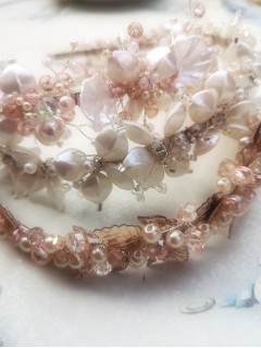 Tiaras with crystals and pearls